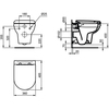 Ideal Standart RX002602 Промо-комплект 2.0 , состоящий из: R002601 EXACTO Rimless Подвесной унитаз с сидением и крышкой с функцией плавного закрытия UV09001, полипропилен, с функцией fast fix (легкосъемное) R046367 PROSYS 2.0 Встраиваемая инсталляция