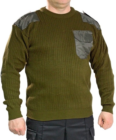 Джемпер свитер мужской (круглый вырез, олива)