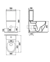 Унитаз-компакт напольный 