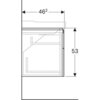 Шкафчик для раковины Geberit Xeno² шириной от 120 см, с четырьмя выдвижными ящиками: B=117.4см, H=53см, T=46.2см, Серый / Меламин, древесная структура