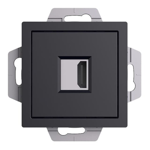 Розетка HDMI. Цвет Карбон. Schneider Electric AtlasDesign. ATN001080