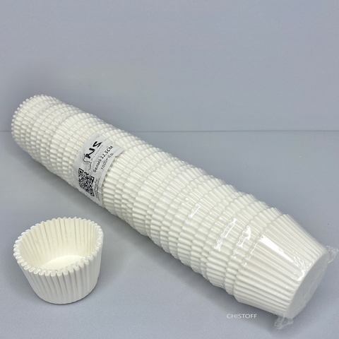 Бумажные формы для кексов d=12,5 мм (1000 шт.) белые
