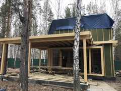 Монтаж кровли с ПВХ мембраной на коттедже в КП Дубрава