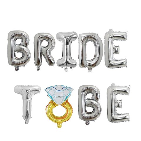 К Надпись, BRIDE TO BE (Будущая невеста) с кольцом, Серебро, 14
