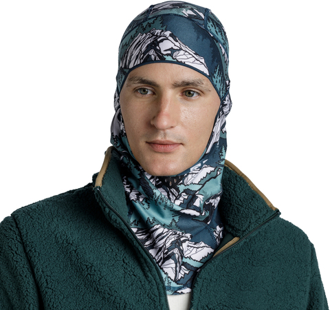 Картинка балаклава Buff Balaclava Thermonet Lau Green - 3