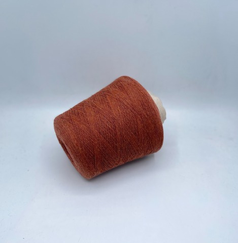 Бобинная пряжа (пр.Италия), 1500м /100гр, 80%шерсть, 20%полиамид, цвет- Терракот,меланж, арт.31740