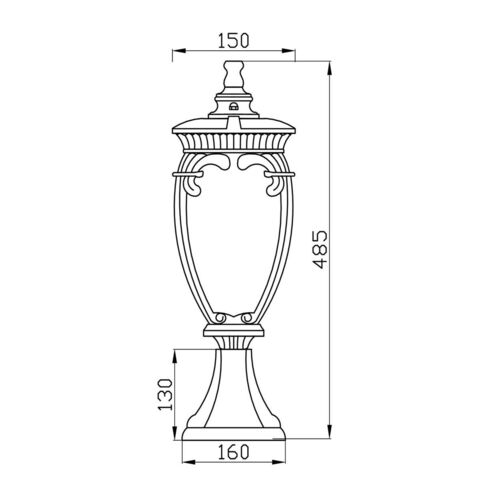 Фонарь уличный Outdoor Fleur O414FL-01GB