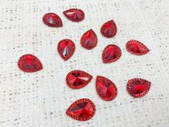 Стразы пришивные акрил, р 1,3х1,8 см