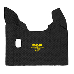 Ковры Daf XF-106 (механика) (экокожа, черный, черный кант, желтая вышивка)