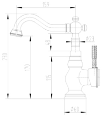 Смеситель для кухни/умывальника с поворотным изливом LEMARK JASMINE – LM6644B