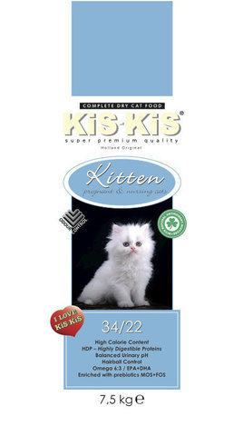 KiS-KiS Kitten Сухой корм для котят всех пород 7,5 кг.