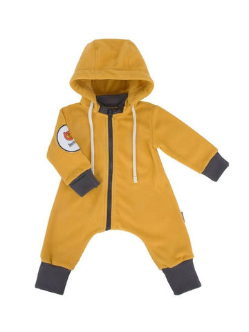 Флисовый комбинезон на молнии "Горчица"