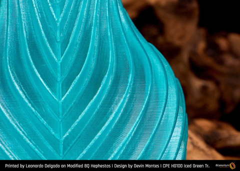 Пластик для 3D-принтера Fillamentum CPE HG100 Iced Green Transparent