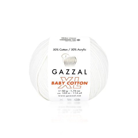 Пряжа Gazzal Baby Cotton XL 3410 молочный