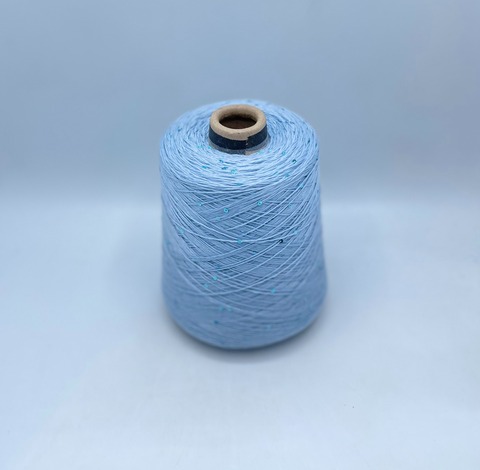 Fil-lab (пр.Италия),art.Paillettes,350м/100гр, 100% Меринос+пайетка(голубая) цвет-Голубой. арт-33358
