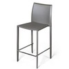 Полубарный стул Rolf серо-коричневая кожа