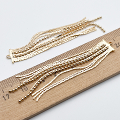 Подвеска Кисточка, цвет золото, размер 68*10 мм, цена за 1 шт