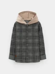 рубашка  для мальчика  КР 302780/пряный базилик,клетка к650
