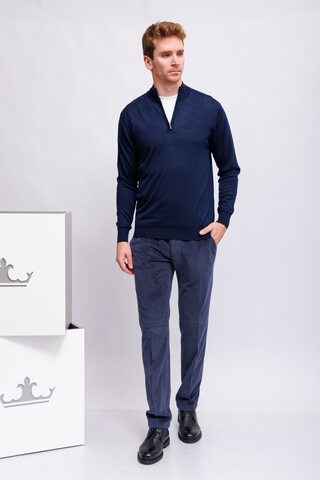 CUDGI Джемпер из шерсти с тенселом с налокотниками