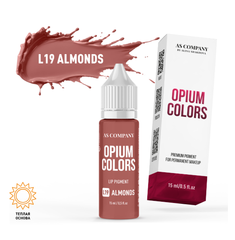 L19 ALMONDS пигмент для губ TM AS-Company OPIUM COLORS 15мл. 