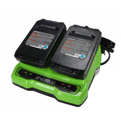 Зарядное устройство Greenworks 24V 2А G24X2UC2 на 2 аккумулятора