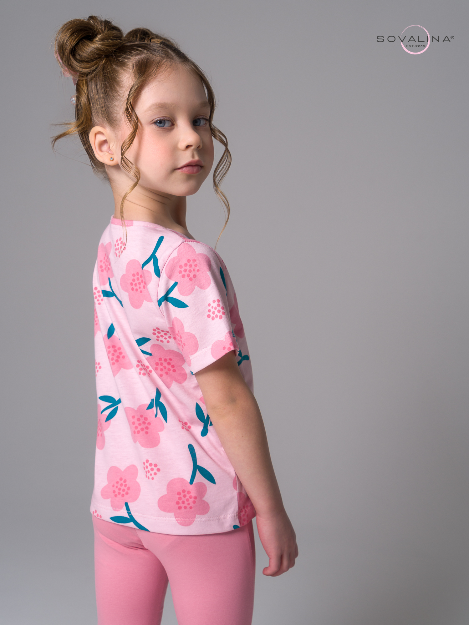 Костюм Актив незабудки на пудре-пудра