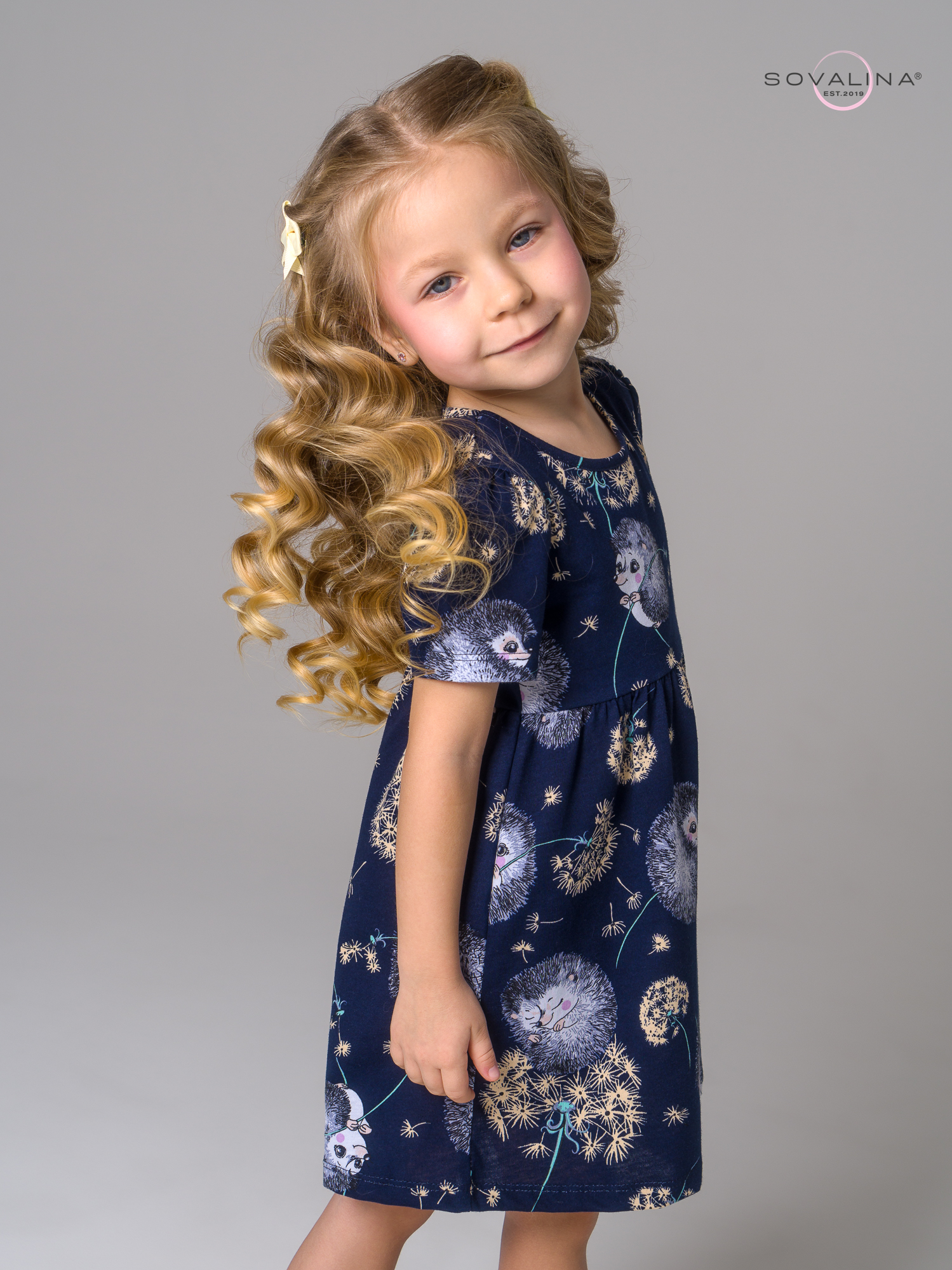 Платье Аленка к/р SG ежик с одуванчиком
