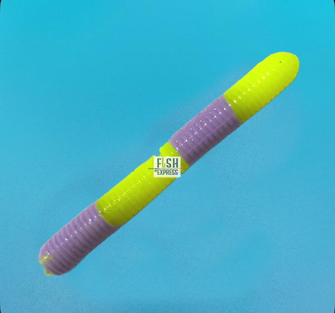 Форелевая силиконовая приманка COOL PLACE BUK FLOATING STRETCH цвет БАБУШКИНО ПАЛЬТО- ШАРТРЕЗ ( плавающая/ тянущаяся ) 65 мм/ 7 шт в банке.