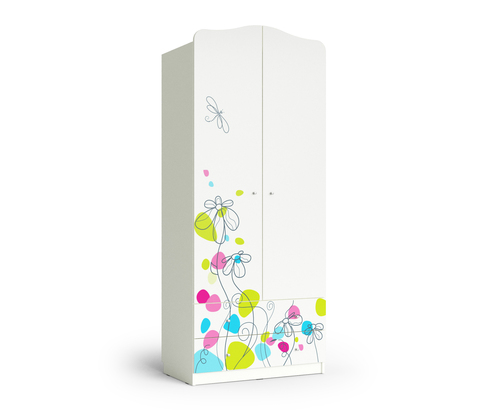 Шкаф МАМА "Цветы", Белый