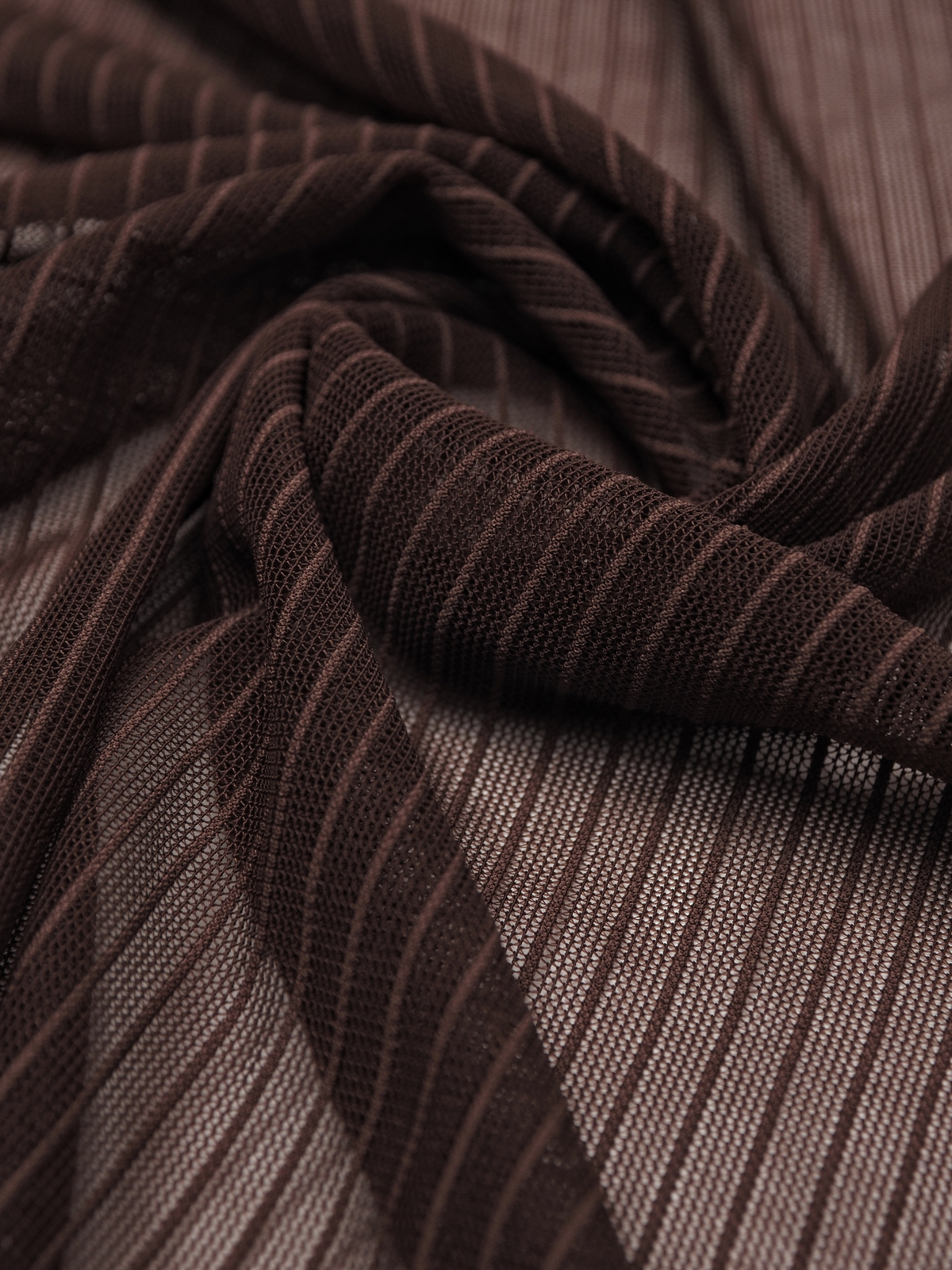 Сетка эластичная шоколад в полоску метражом