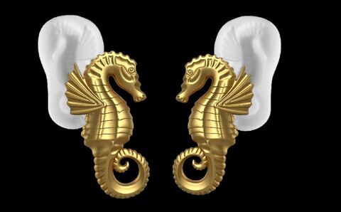 Силиконовые молды № 340 Морской конек левый и правый. Набор