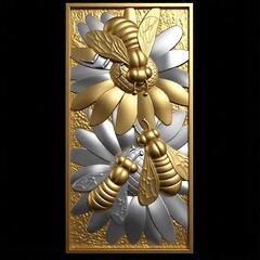 Силиконовый молд № 0035 Панно Пчелы