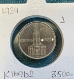 K16962 1934 Германия 2 марки Кирха подписная J K16962 1934 Германия 2 марки Кирха подписная J