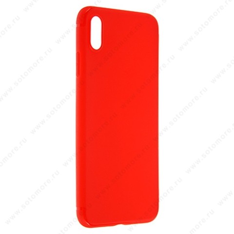 Накладка силиконовая Soft Touch ультра-тонкая для Apple iPhone XS Max красный