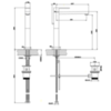 Gessi Rettangolo Смеситель для раковины с донным клапаном и высоким изливом 213мм, цвет: хром 11923#031