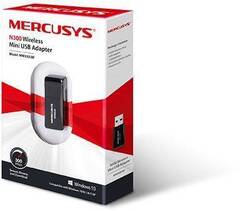 Mercusys MW300UM, N300 Wi-Fi Мини USB-адаптер, 300 Мбит/с на 2,4 ГГц, 1 порт USB 2.0, 2 встроенные антенны