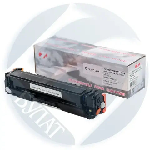 Тонер-картридж 7Q W2031A (415A) Голубой для HP CLJ M454, M479 (2100 стр.), версия чипа 002.2322С