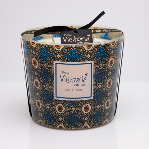 Свеча ароматическая 1.8кг Victoria with Love Bouche blue