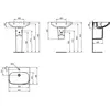 Ideal Standart T470501 Ideal Standard i.life A Умывальник 60x48 см, с отверстием под смеситель, с отверстием перелива, без крепежа, для монтажа с колонной T471201 или полуколонной T471301 или соло с сифоном