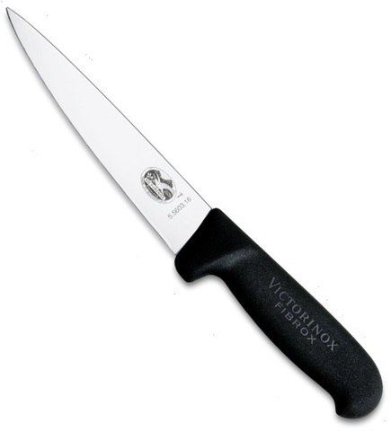 Нож Victorinox для разделки мяса, лезвие 16 см, черный (5.5203.16)