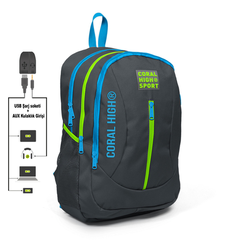 Çanta \ Сумка \ Bag CORAL HIGH SPORT SIRT ÇANTA(USB+AUX SOKETLİ)23227