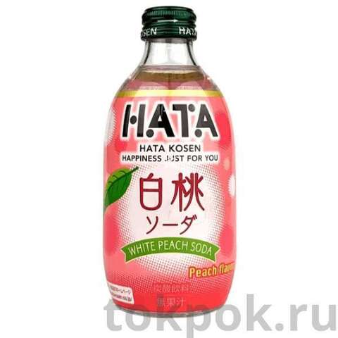 Газированный напиток со вкусом белого персика Hatasoda, 300 мл