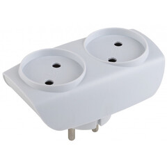 Тройник ЭРА SP-2-W 2гн , без заземл.белый