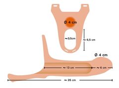 Силиконовый полый страпон на ремнях Silicone Strap-on - 19 см. - 