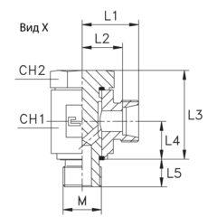 Соединение JE DL08 М12х1.5 (корпус) CAST