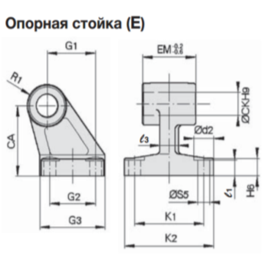 E5080  Кронштейн 90 гр., сталь