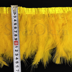 Купить оптом перья Марабу на ленте желтые Sunflower в интернет-магазине