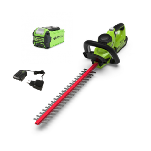 Аккумуляторный кусторез Greenworks G40HT61, 2200907,40v, 60 см, в комплекте с АКБ 2 А·ч и ЗУ