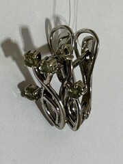 Сапфир М (серьги из серебра)