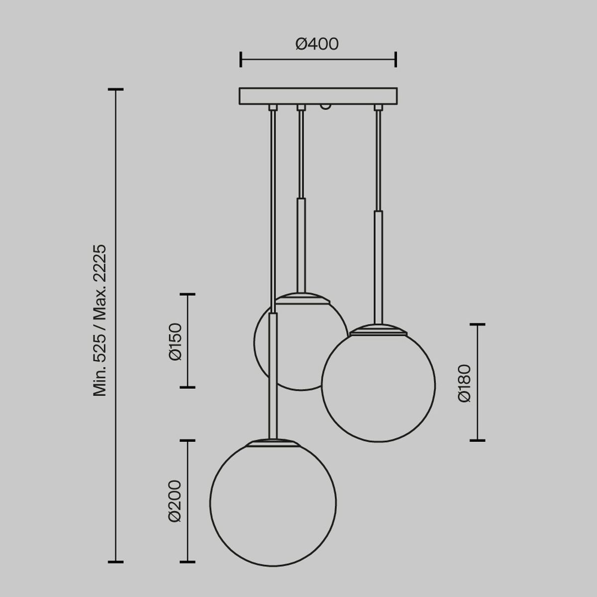 Подвесной светильник Maytoni Basic form MOD321PL-03W